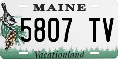 ME license plate 5807TV