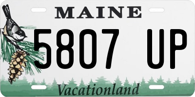 ME license plate 5807UP