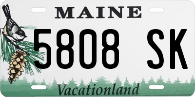ME license plate 5808SK