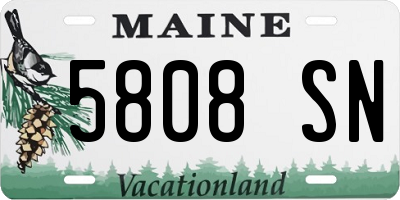 ME license plate 5808SN