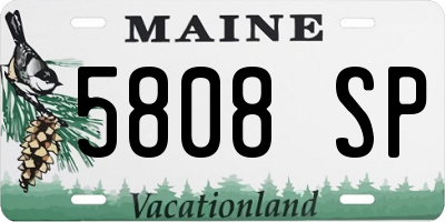 ME license plate 5808SP