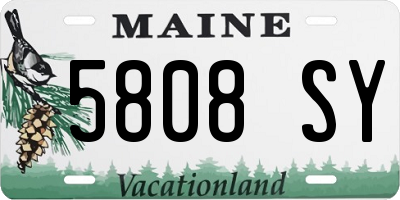 ME license plate 5808SY