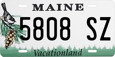 ME license plate 5808SZ