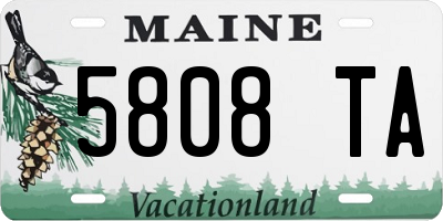 ME license plate 5808TA