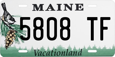 ME license plate 5808TF