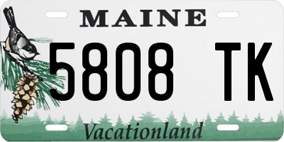 ME license plate 5808TK