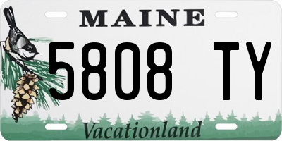 ME license plate 5808TY