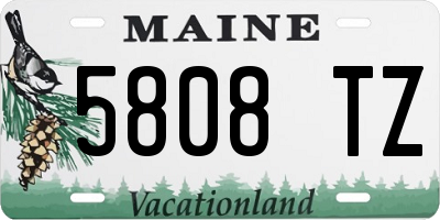 ME license plate 5808TZ