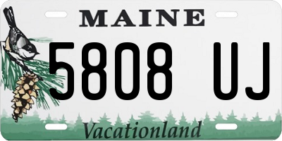 ME license plate 5808UJ