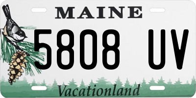 ME license plate 5808UV