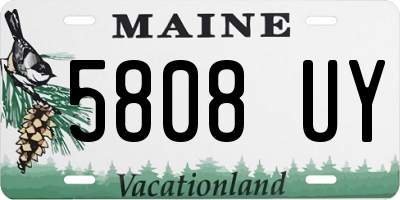 ME license plate 5808UY