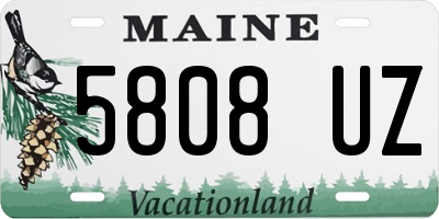 ME license plate 5808UZ