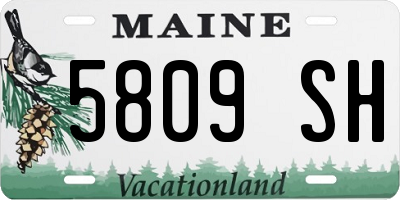 ME license plate 5809SH
