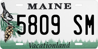 ME license plate 5809SM