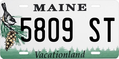 ME license plate 5809ST