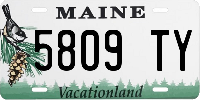 ME license plate 5809TY