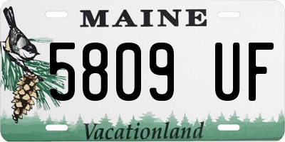 ME license plate 5809UF