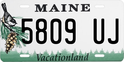 ME license plate 5809UJ