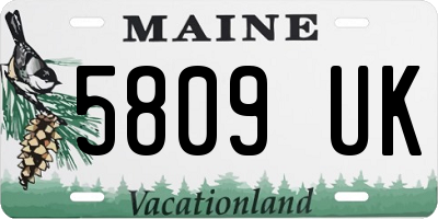 ME license plate 5809UK