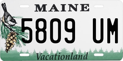 ME license plate 5809UM