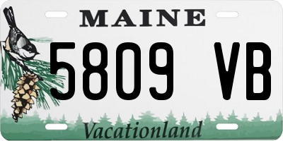 ME license plate 5809VB