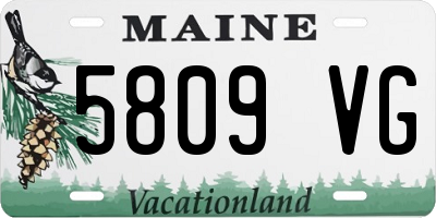 ME license plate 5809VG