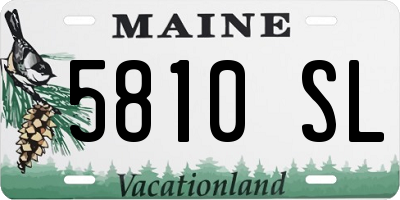 ME license plate 5810SL
