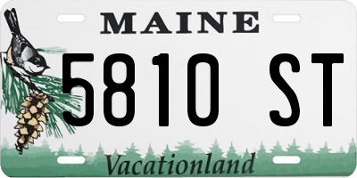 ME license plate 5810ST