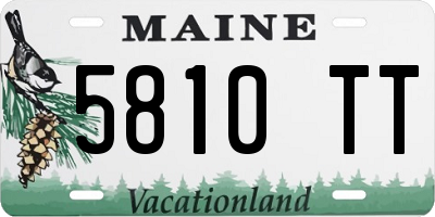 ME license plate 5810TT