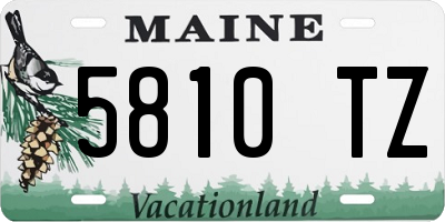 ME license plate 5810TZ