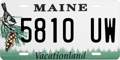 ME license plate 5810UW