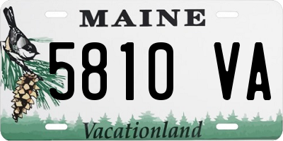 ME license plate 5810VA