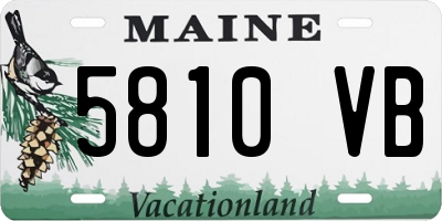ME license plate 5810VB