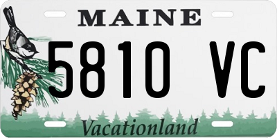 ME license plate 5810VC