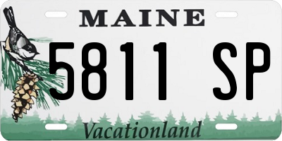 ME license plate 5811SP
