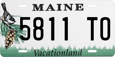 ME license plate 5811TO