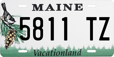 ME license plate 5811TZ