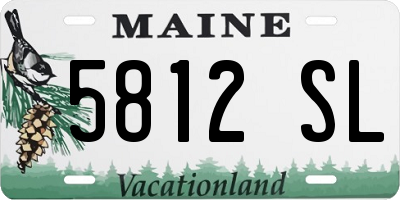 ME license plate 5812SL