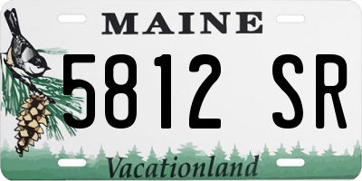 ME license plate 5812SR