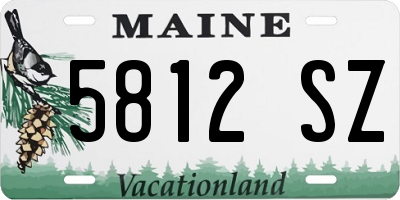 ME license plate 5812SZ