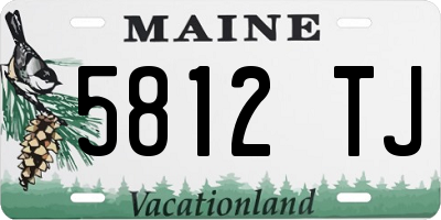 ME license plate 5812TJ