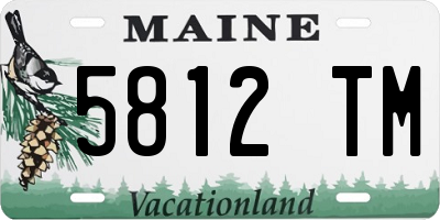 ME license plate 5812TM