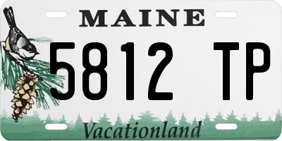 ME license plate 5812TP
