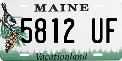 ME license plate 5812UF