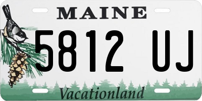 ME license plate 5812UJ