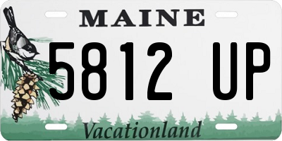 ME license plate 5812UP