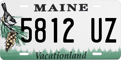 ME license plate 5812UZ