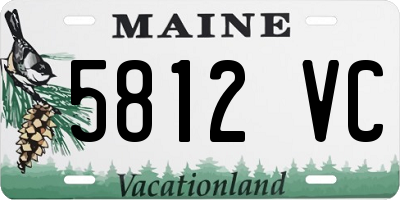 ME license plate 5812VC