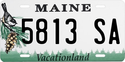 ME license plate 5813SA