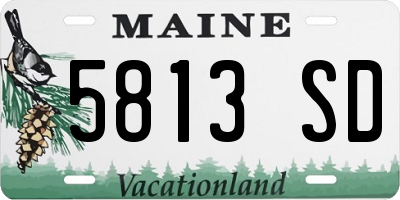 ME license plate 5813SD
